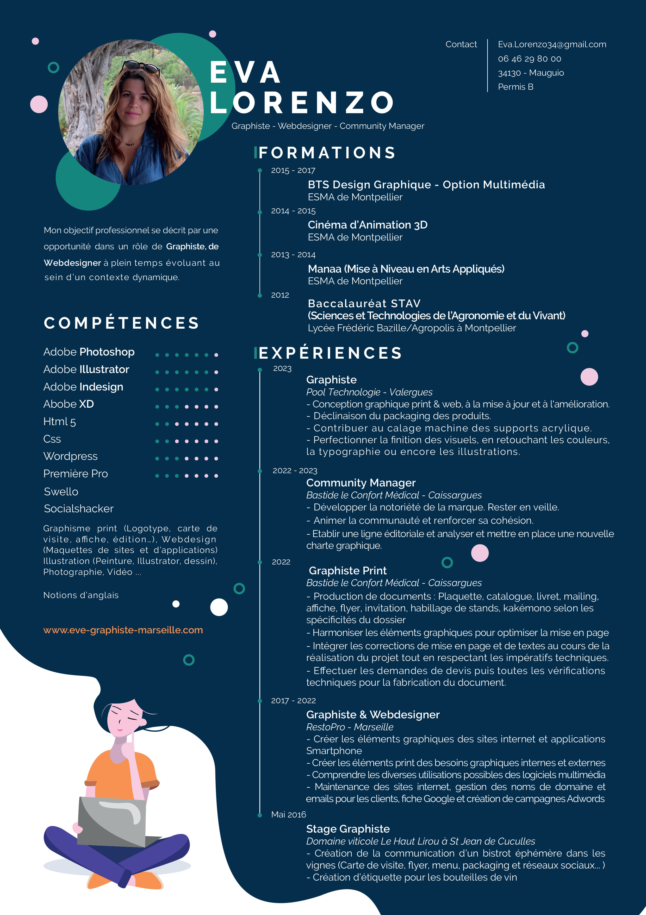 Biographie - Eve - Graphiste Webdesigner Infographiste Marseille